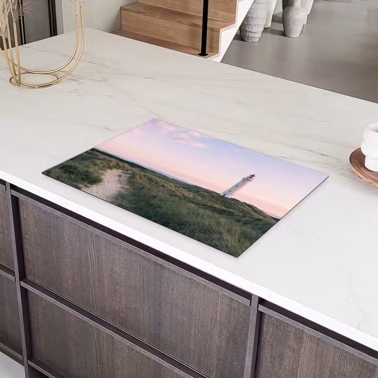 Vuurtoren - Duinlandschap - Zee Inductie beschermer vinyl 3mm klein -sfeer8