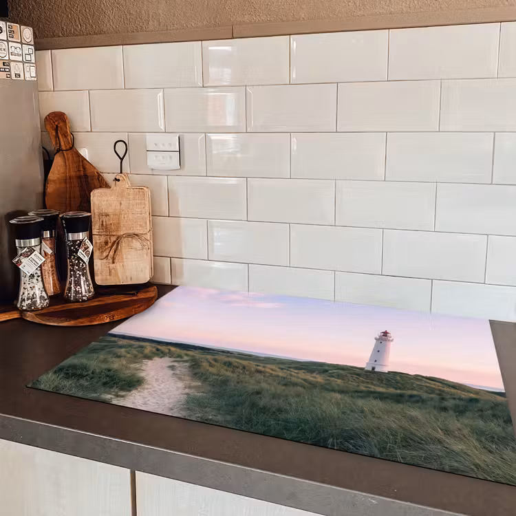 Vuurtoren - Duinlandschap - Zee Inductie beschermer vinyl 3mm klein -sfeer3