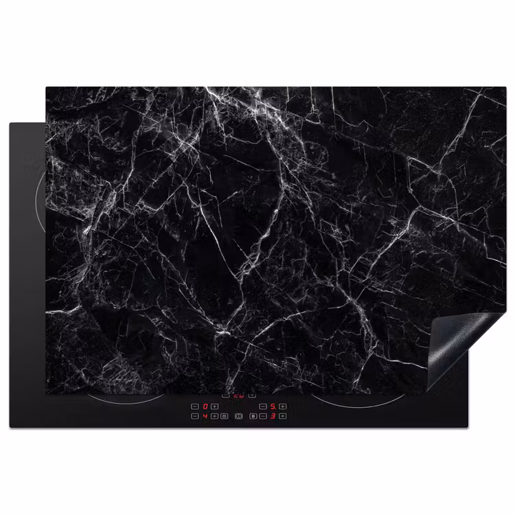 Bliksemschicht door Zwart Marmer Inductie beschermer vinyl 3mm klein -3d