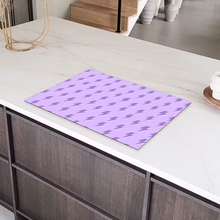 Bliksem - Paars - Lila Inductie beschermer vinyl 3mm klein 276 -sfeer8