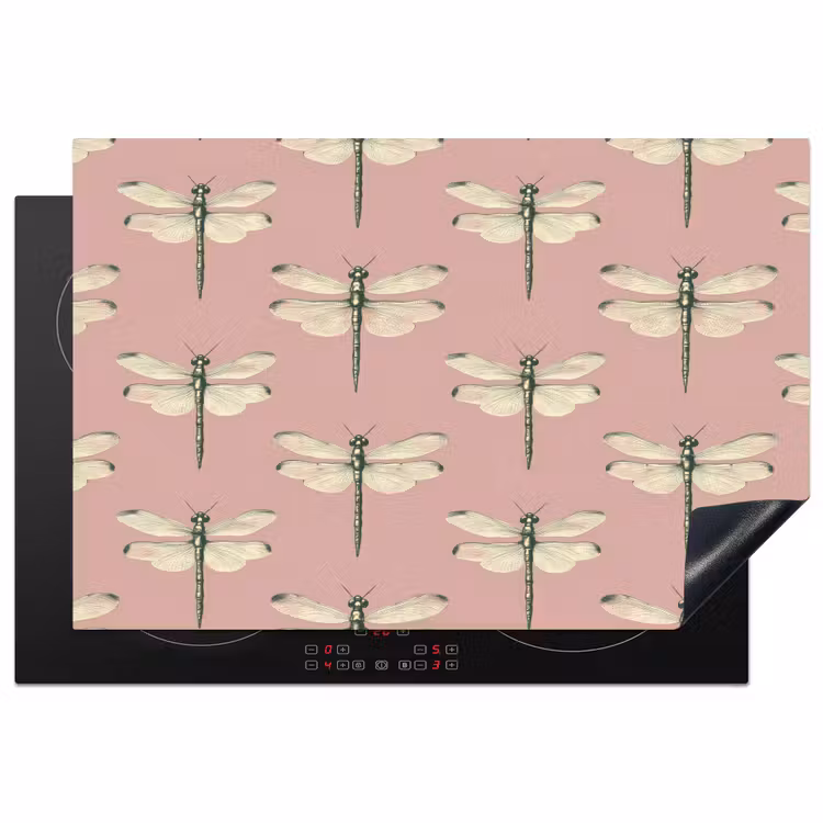 Lillibellen - Patroon - Roze Inductie beschermer vinyl 3mm klein 276 -3d