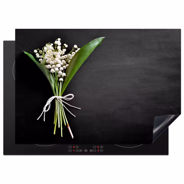 Lelietjes van dalen - Bloemen - Stilleven - Strik Inductie beschermer vinyl 3mm middel -3d