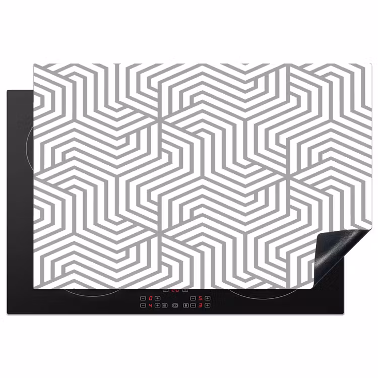 Lijn - Design - Geometrie - Patroon Inductie beschermer vinyl 3mm klein 276 -3d