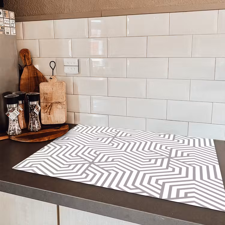 Lijn - Design - Geometrie - Patroon Inductie beschermer vinyl 3mm klein 276 -sfeer3