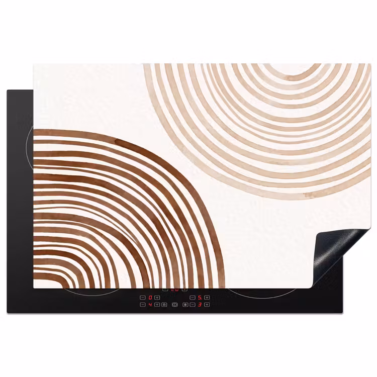Induction Hob Cover - Lines - Minimalist - Art - Lijnen - Minimalistisch - Kunst Inductie beschermer vinyl 3mm klein