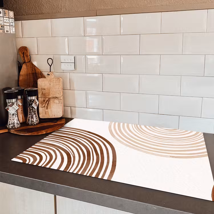 Induction Hob Cover - Lines - Minimalist - Art - Lijnen - Minimalistisch - Kunst Inductie beschermer vinyl 3mm klein
