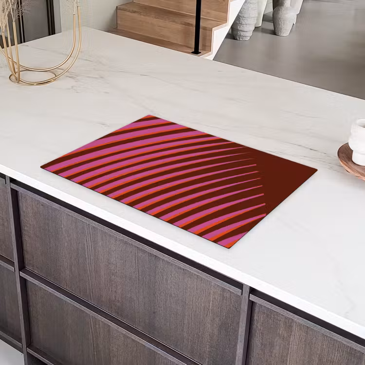 Lijnen - Rood - Beweging Inductie beschermer vinyl 3mm klein -sfeer8
