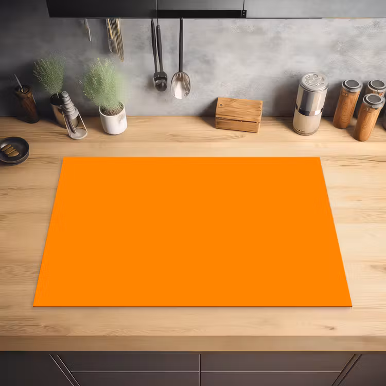 Marigold - Glow - Oranje Inductie beschermer vinyl 3mm klein 276 -sfeer5