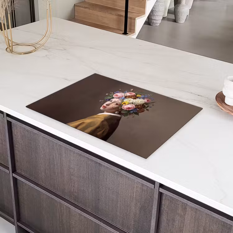 Meesterwerk - Modern - Kleurrijk Inductie beschermer vinyl 3mm klein -sfeer8