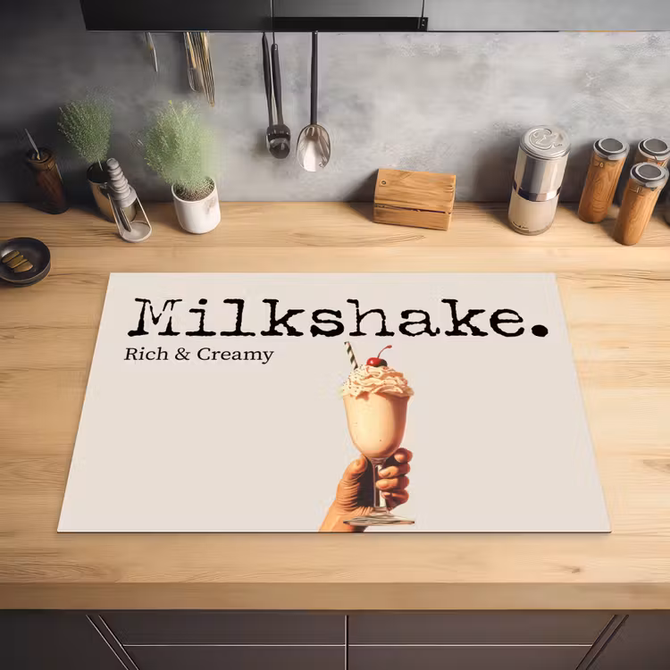 Milkshake - Kers - Rietje Inductie beschermer vinyl 3mm klein -sfeer5