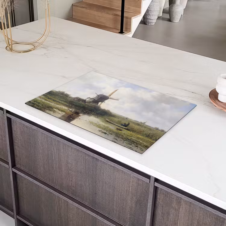 Molen - Willem Roelofs - Oude meesters - Kunst Inductie beschermer vinyl 3mm klein -sfeer8