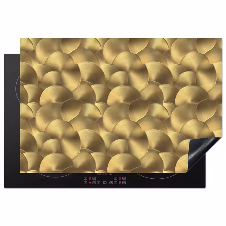 Modern - Cirkel - Goud Inductie beschermer vinyl 3mm klein 276 -3d