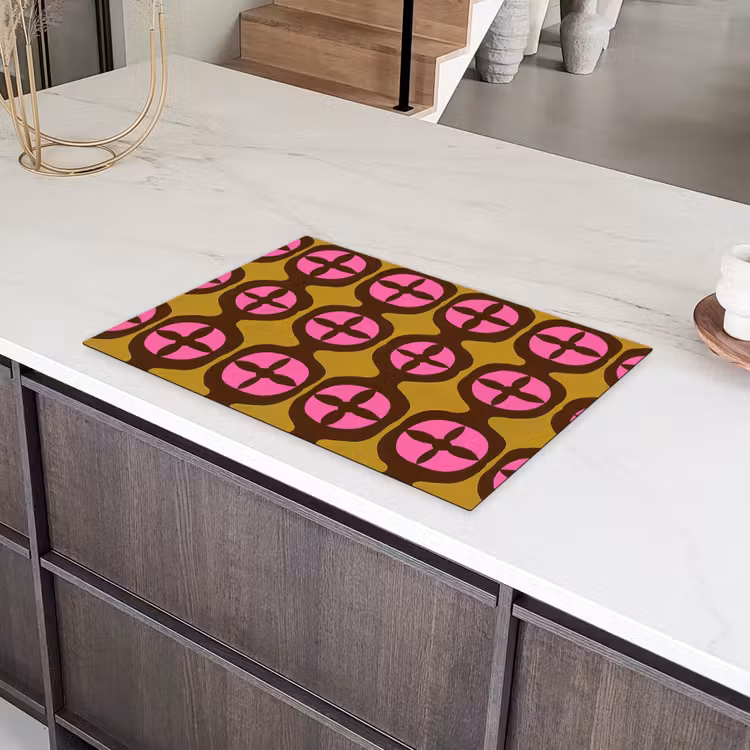 Modern - Patroon - Roze Inductie beschermer vinyl 3mm klein 276 -sfeer8