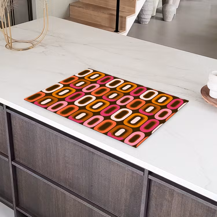 Modern - Retro - Kleurrijk Inductie beschermer vinyl 3mm klein 276 -sfeer8