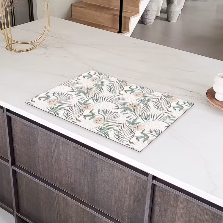 Monstera - Palmblad - Jungle - Tropisch Inductie beschermer vinyl 3mm klein -sfeer8
