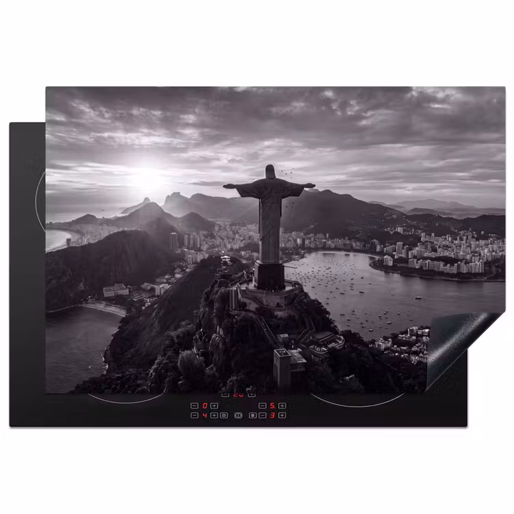 Monument - Stadsgezicht - Landschap - Zwart-wit Inductie beschermer vinyl 3mm klein -3d