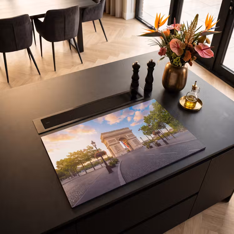 Monument - Parijs - Zonsondergang - Architectuur - Goud Inductie beschermer vinyl 3mm klein -sfeer5