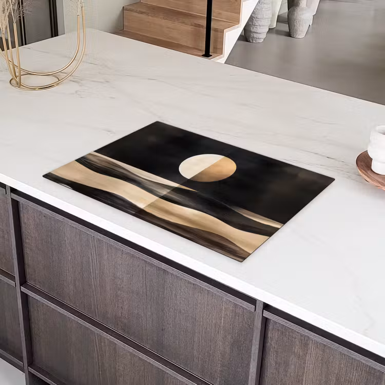 Maan - Cirkel - Goud Inductie beschermer vinyl 3mm klein -sfeer8