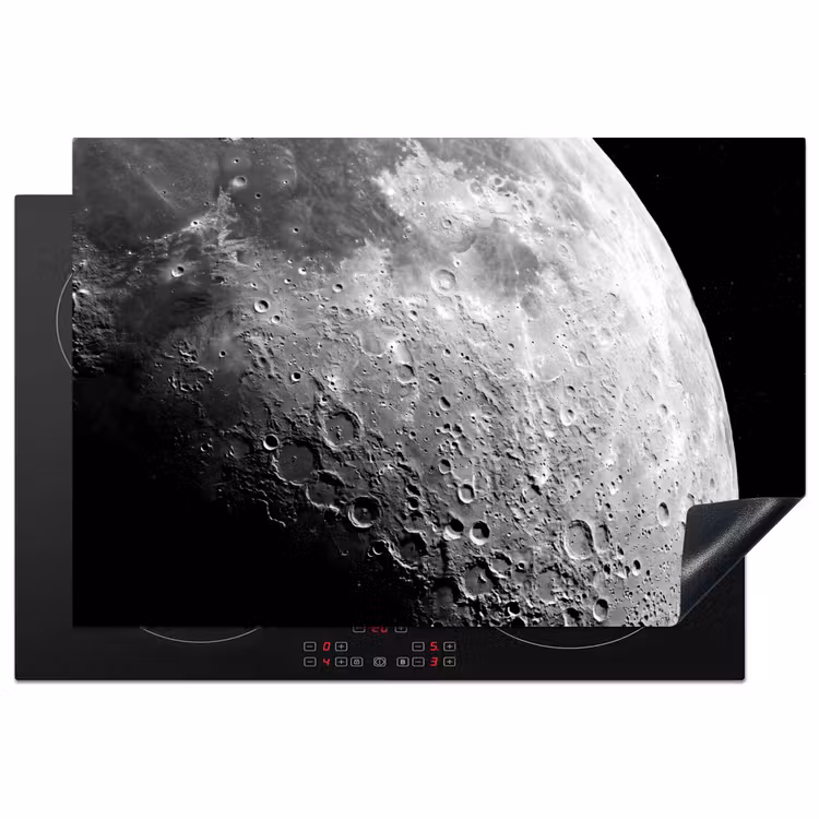 Induction Hob Cover - Moon - Craters - Space - Maan - Kraters - Ruimte Inductie beschermer vinyl 3mm klein