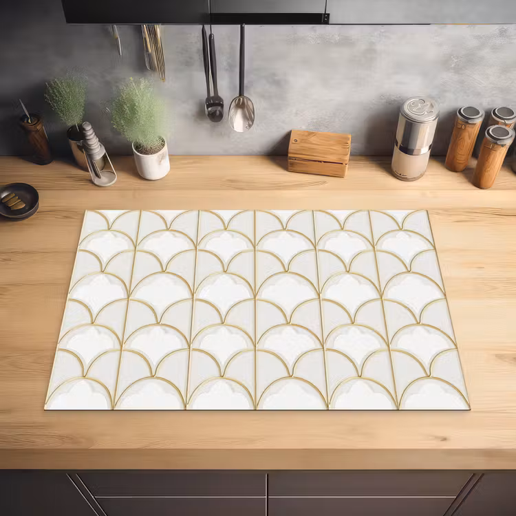 Mozaïek - Bogen - Goud Inductie beschermer vinyl 3mm klein 276 -sfeer5