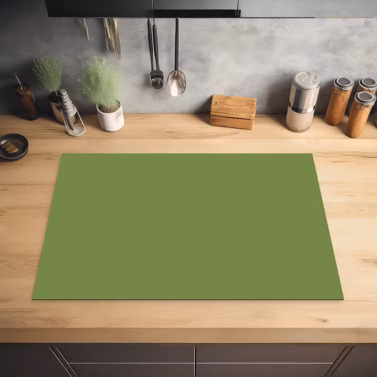 Moss - Green - Groen Inductie beschermer vinyl 3mm klein 276 -sfeer5