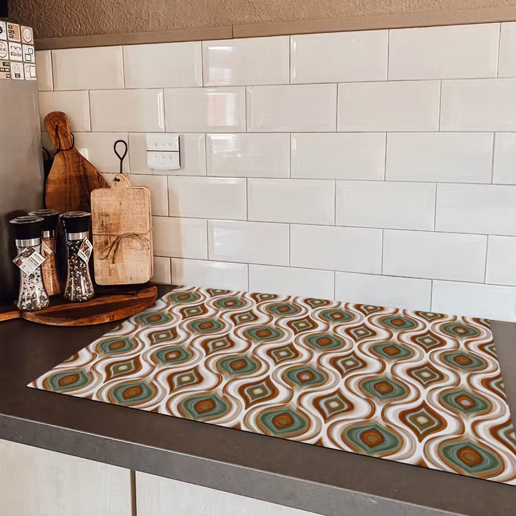 Motief - Patroon - Kleurrijk Inductie beschermer vinyl 3mm klein 276 -sfeer3