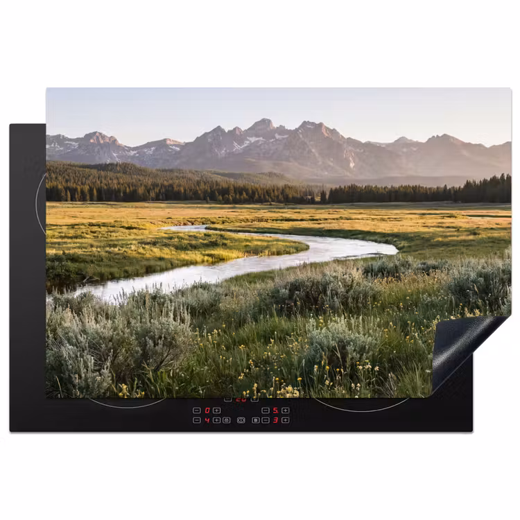 Berglandschap - Rivier - Bos Inductie beschermer vinyl 3mm klein -3d
