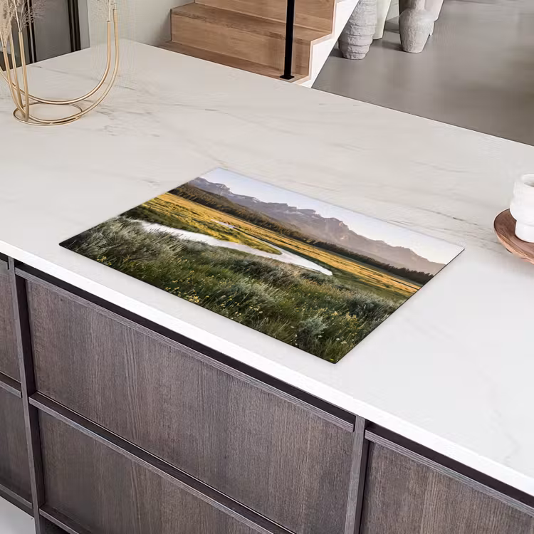 Berglandschap - Rivier - Bos Inductie beschermer vinyl 3mm klein -sfeer8