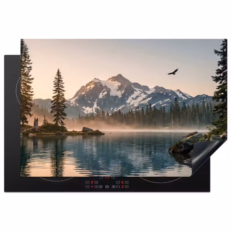 Bergen - Water - Bomen Inductie beschermer vinyl 3mm klein -3d