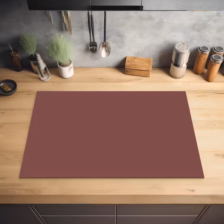 Muted - Raisin - Rood Inductie beschermer vinyl 3mm klein 276 -sfeer5