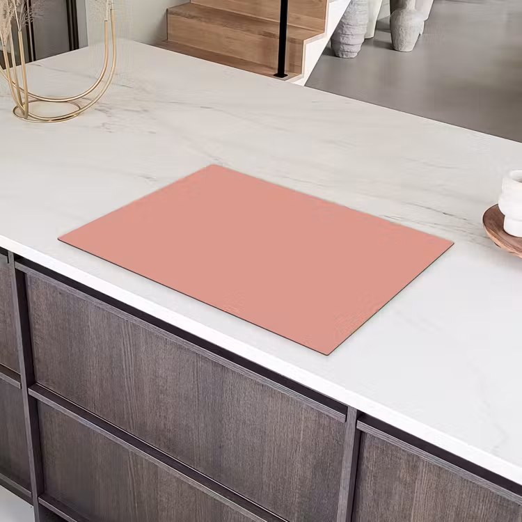 Muted - Salmon - Koraal Inductie beschermer vinyl 3mm klein 276 -sfeer8