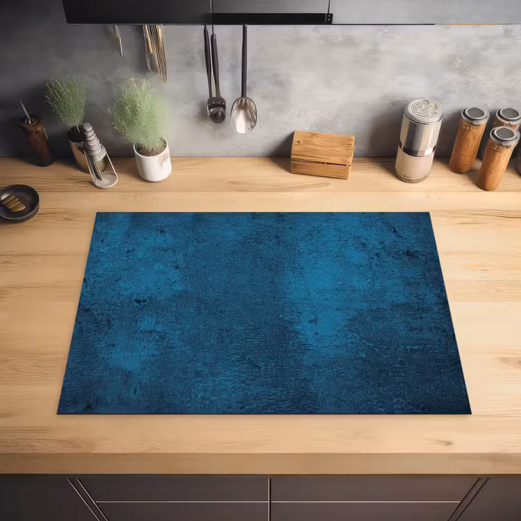 Natuursteen - Beton - Steen - Blauw Inductie beschermer vinyl 3mm middel -sfeer5