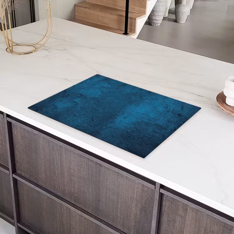 Natuursteen - Beton - Steen - Blauw Inductie beschermer vinyl 3mm middel -sfeer8