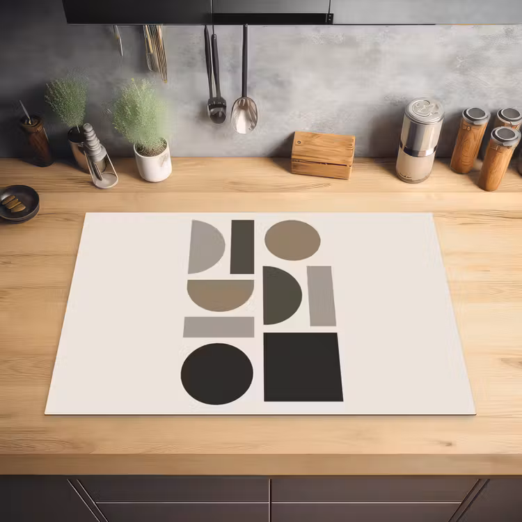 Natuurlijke tinten - Grafisch - Verticale compositie Inductie beschermer vinyl 3mm klein -sfeer5