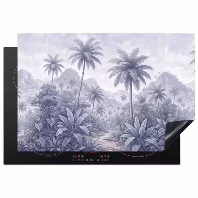Natuur - Boom - Tropisch - Landschap - Blauw Inductie beschermer vinyl 3mm klein -3d