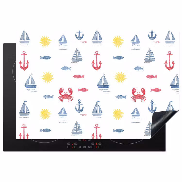 Nautisch - Illustraties - Kleurrijk Inductie beschermer vinyl 3mm klein 276 -3d