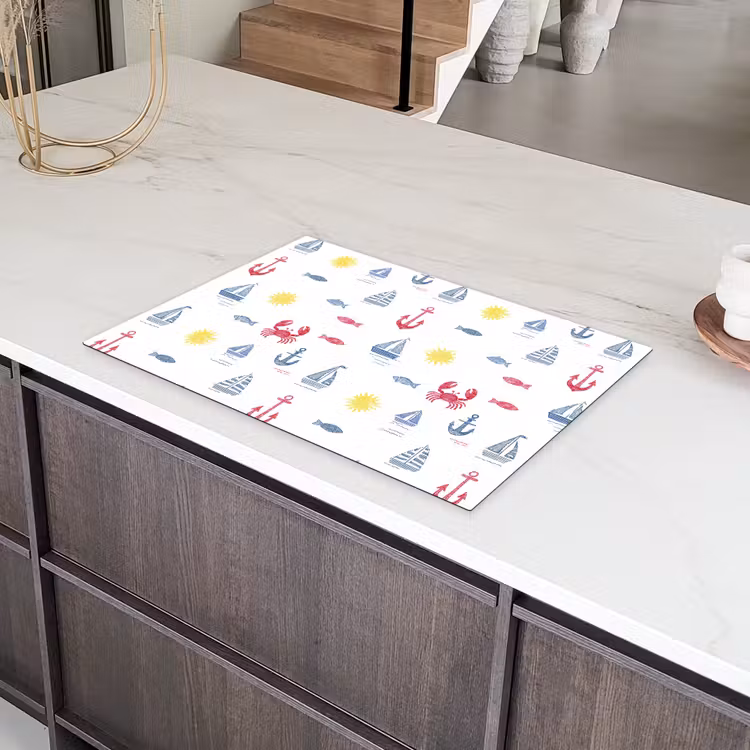Nautisch - Illustraties - Kleurrijk Inductie beschermer vinyl 3mm klein 276 -sfeer8