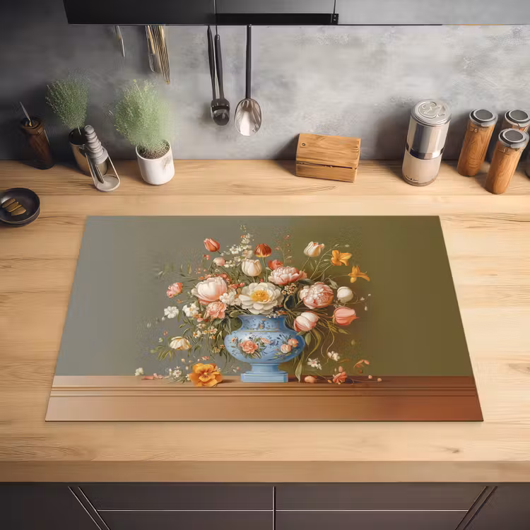 Neutral - Bloemen - Boeket - Vaas Inductie beschermer vinyl 3mm klein -sfeer5