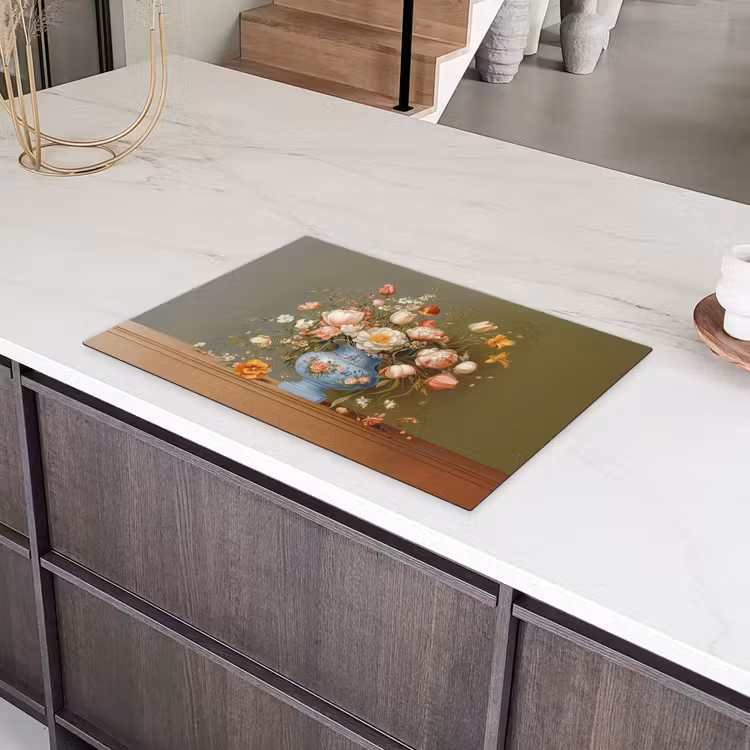 Neutral - Bloemen - Boeket - Vaas Inductie beschermer vinyl 3mm klein -sfeer8