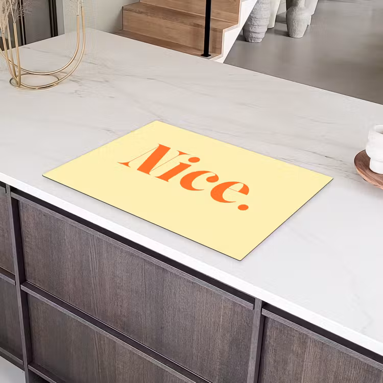 Nice - Oranje - Geel - Minimalistisch Inductie beschermer vinyl 3mm klein -sfeer8