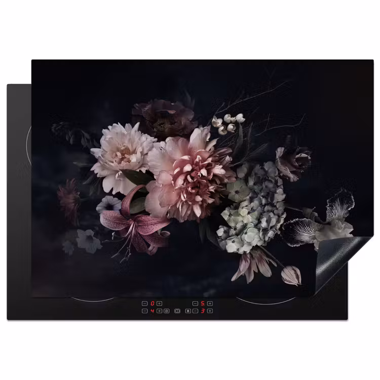 Nachtelijke Flora Symfonie Inductie beschermer vinyl 3mm middel -3d