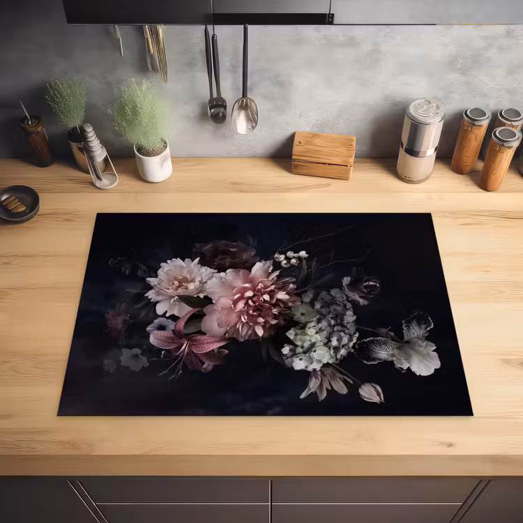 Nachtelijke Flora Symfonie Inductie beschermer vinyl 3mm middel -sfeer5
