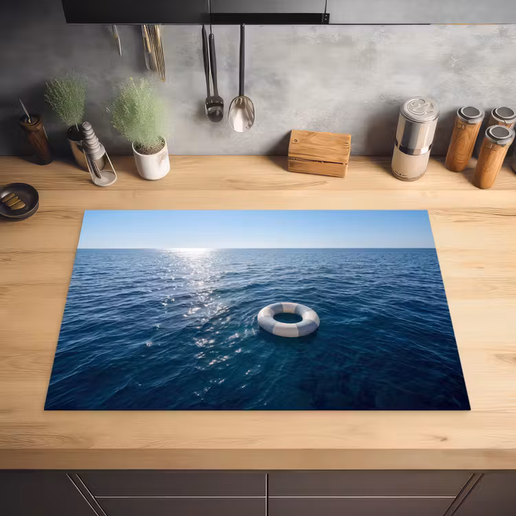 Oceaan - Zwemband - Horizon Inductie beschermer vinyl 3mm klein -sfeer5