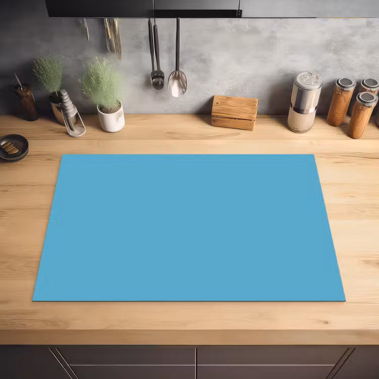 Ocean - Teal - Blauw Inductie beschermer vinyl 3mm klein 276 -sfeer5