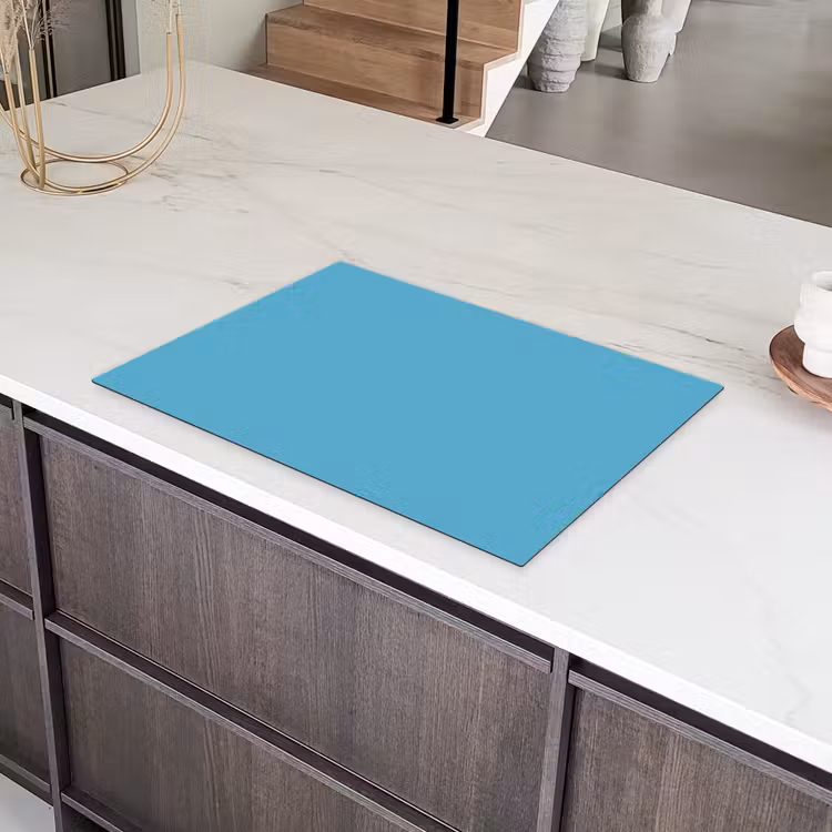 Ocean - Teal - Blauw Inductie beschermer vinyl 3mm klein 276 -sfeer8
