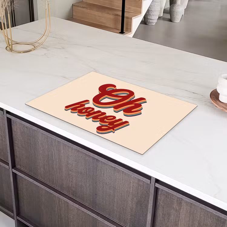 Oh honey - Rood - Schaduw Inductie beschermer vinyl 3mm klein -sfeer8