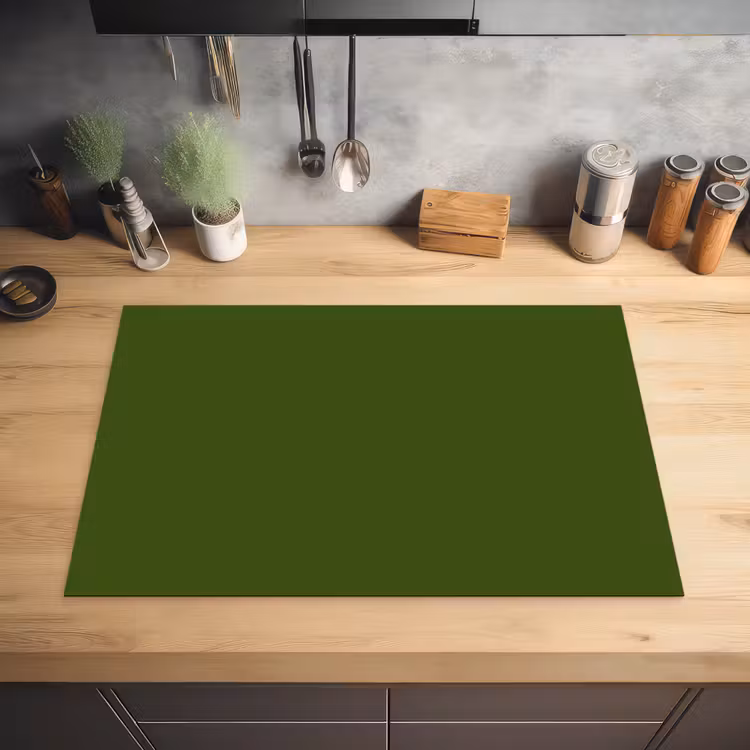 Olive - Drab - Groen Inductie beschermer vinyl 3mm klein 276 -sfeer5