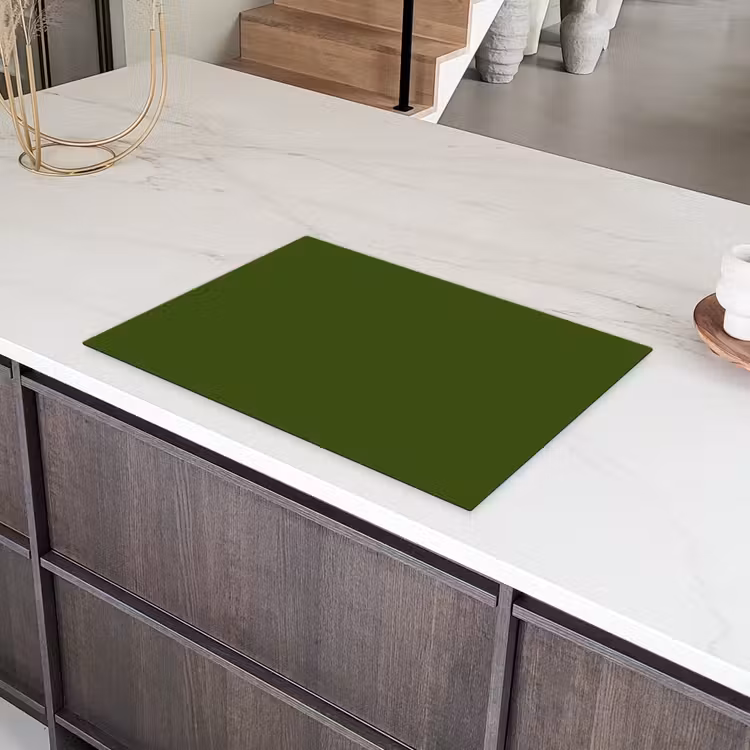 Olive - Drab - Groen Inductie beschermer vinyl 3mm klein 276 -sfeer8