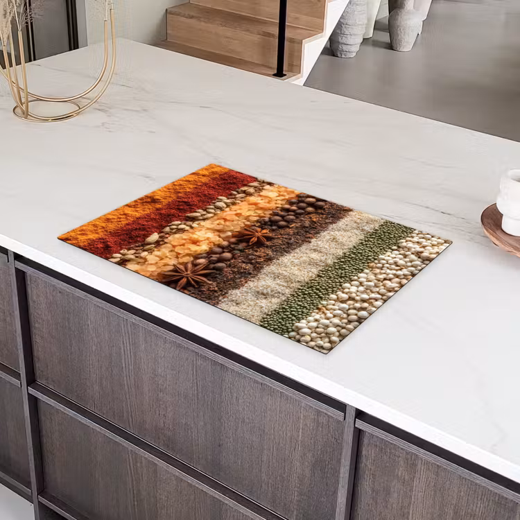 Banen - Verticaal - Kruiden - Variatie Inductie beschermer vinyl 3mm klein -sfeer8