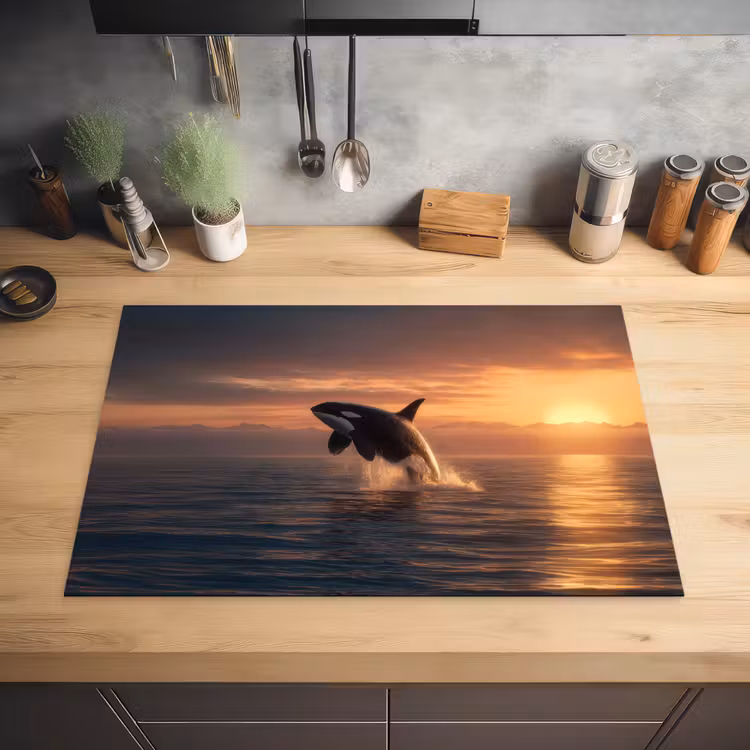 Orka - Zee - Zonsondergang Inductie beschermer vinyl 3mm klein -sfeer5